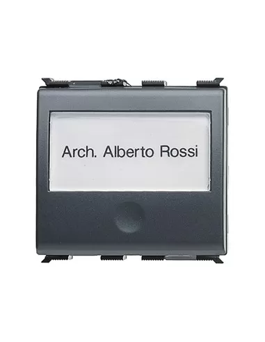 Bouton Gewiss avec plaque signalétique lumineuse gw30038 playbus