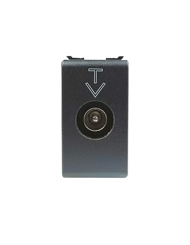 Connecteur mâle traversant pour prise TV Gewiss, diamètre 9,5 mm, référence gw30303 playbus