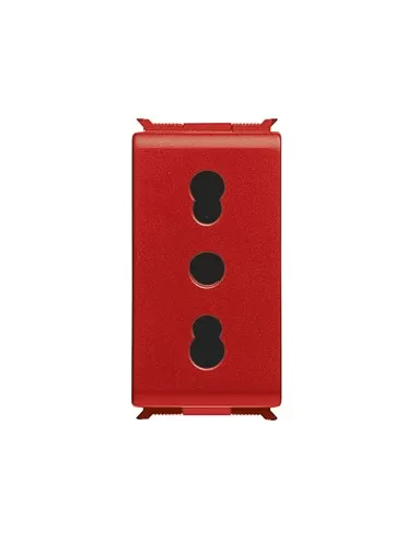 Prise bivalente Gewiss 2P T 16A, norme italienne GW30321 Playbus