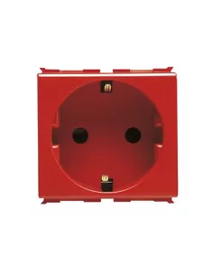 Gewiss 2p t 16a socket German standard red gw30322 playbus