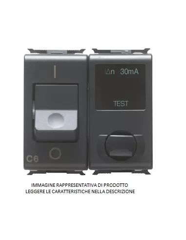 Gewiss interruttore differenziale magnetotermico 1p n c16 idn 10ma 3ka gw30379 playbus
