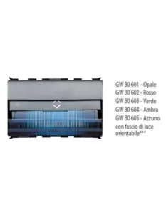 Gewiss segnapasso con luce regolabile opale gw30601 playbus