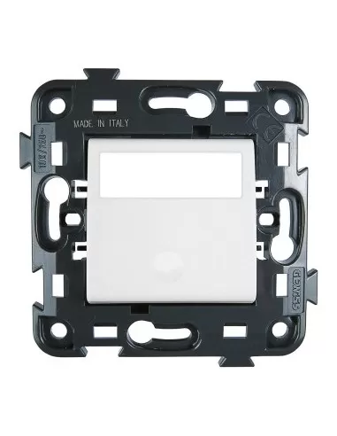 Gewiss pulsante con targa portanome bianco gw34040 eco 60