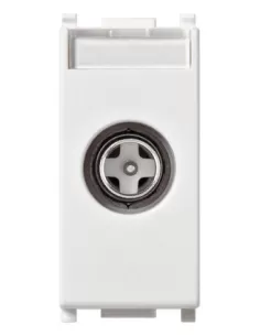 Prise TV Vimar 14300.01 1 dB avec connecteur mâle blanc Plana 2