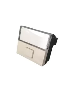 Ave illuminated nameplate button 2 modules 16a 45988 blanc series
