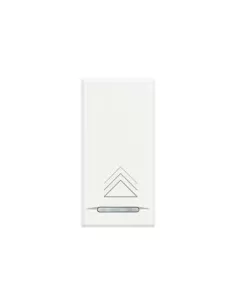 Cache-clé blanc Bticino Axolute 1 module avec symbole de variateur et lentille lumineuse HD4915AD