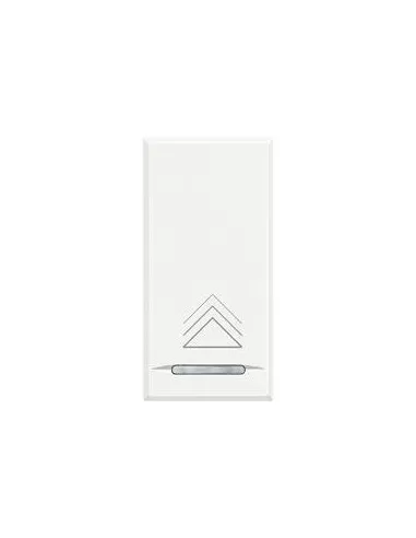 Funda para tecla Bticino Axolute blanca con regulador de intensidad de 1 módulo y lente iluminada (HD4915AD)