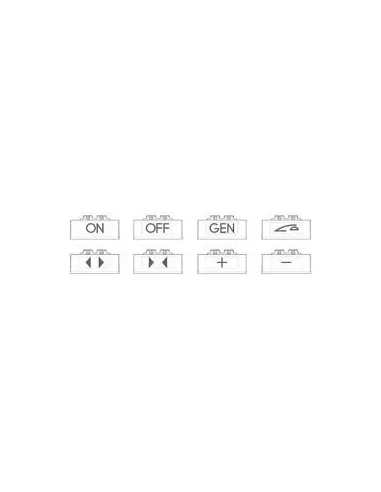 Bticino Living Light Kit, beleuchtbare Linsen für anthrazitfarbene Tastenkappen L4915Kit