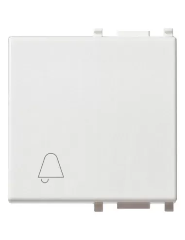 Vimar 14022.C Funda para llave de 2 módulos con símbolo de campana, color blanco, serie Plana