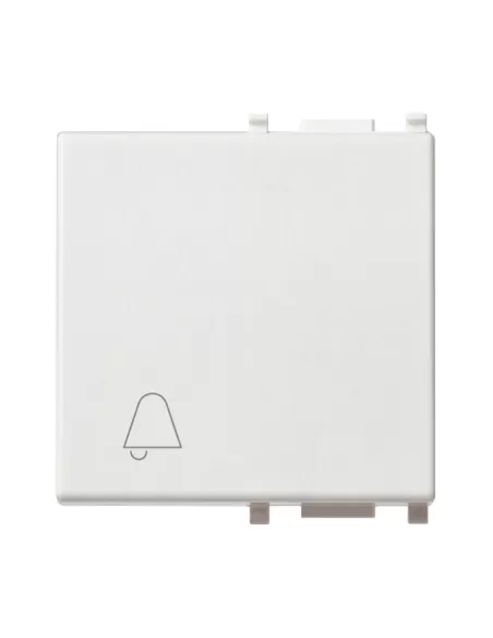 Vimar 14022.C Couvercle de touche à 2 modules avec symbole de cloche, blanc, série Plana
