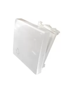 Vimar 14022.C Couvercle de touche à 2 modules avec symbole de cloche, blanc, série Plana 2