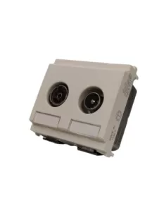 Vimar 16310.05.B Série Idea Prise TV directe RD-Sat 5 dB 2 modules Blanc