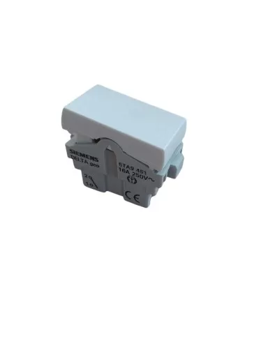 Interrupteur Siemens 5TA9451, 16 A, 250 V, unipolaire, blanc, Delta Geo