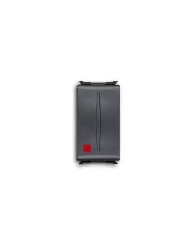 Abb pulsante nero 1p nc, 10a arresto, contatto ausiliario na serie elos 2cse1023sf