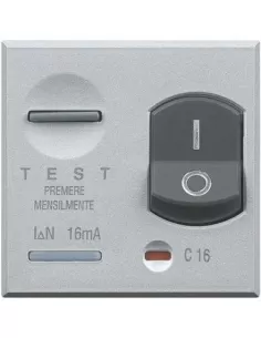 Bticino axolute disyuntor claro 1p n 6a 10ma 2 módulos hc4305//6