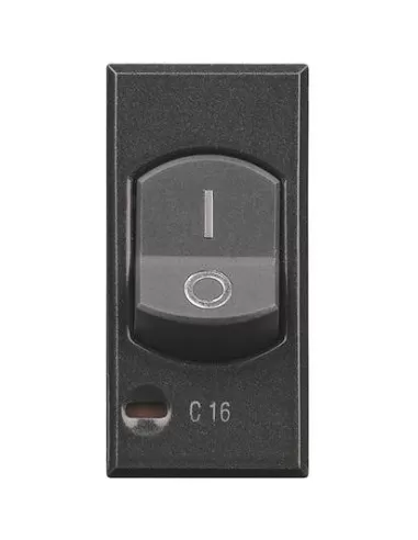 Bticino axolute dark circuit breaker 1p n 6a 1,5ka hs4301//6