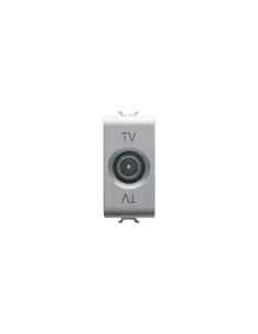 Gewiss 1 mod pass-through TV prise 10db mâle connet 9.5mm titane chorus série gw14363