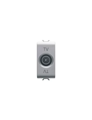 Gewiss 1 mod pass-through TV prise 10db mâle connet 9.5mm titane chorus série gw14363