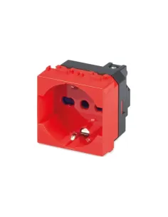 Master 31179r presa unel bipasso 2p t 10-16a rossa