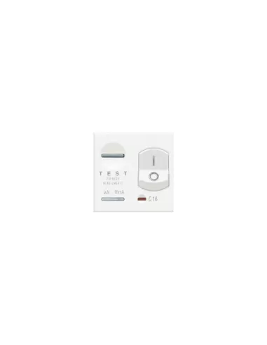 Disjoncteur différentiel Bticino axolute 1p n 6a 10ma blanc 2 modules hd4305a6