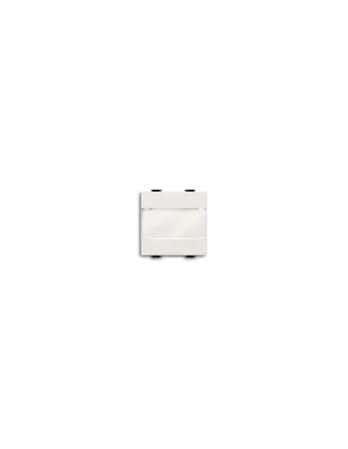 Pulsador Abb 1p 16a sin portanombre blanco 2 módulos 2csk1031ch serie transparente