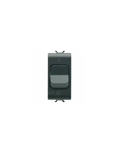 Gewiss interrupteur magnéto automatique 1p n c10 3ka 230v ac 1 mod série chorus noir gw12467