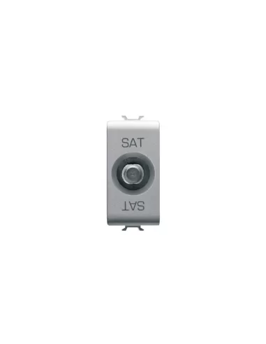 Gewiss tv//sat socket 1 mod pass-through 5db connet f-femelle titane chorus série gw14372
