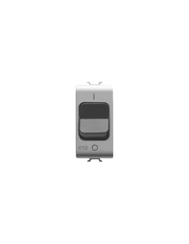 Gewiss interrupteur aut magnéto 1p n c10 3ka 230v ac 1 mod titane chorus série gw14467