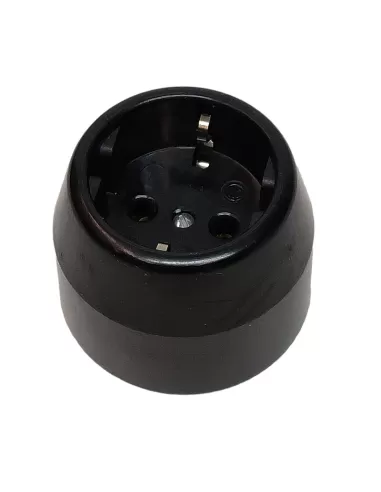 Vimar 01090 2P T German Wall Socket Black Resin