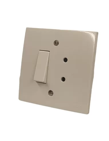 Vimar 06684 Déviateur 1P 10Ax 2 pôles Sicury Cass Prise 65° (avec Zanchette)