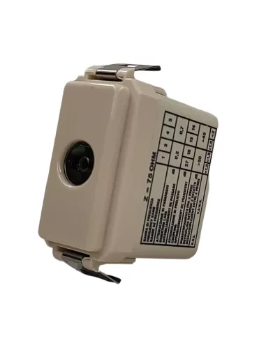 Vimar 08182 Toma TV de paso directo 75Ohm Serie 8000