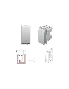 Fai sm41pwnt10-u bouton pour volets 1-0-2 16a 250vì 1m p 2
