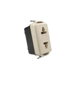 Vimar 08193 American Combined Bipolar Socket 15A 250V