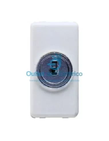 Gewiss GW20008 1p 10a two-way switch with key sy/wt