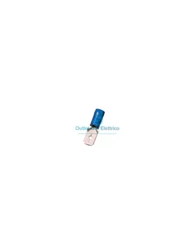 Blue male coupling 6.3x0.8 insulated pc