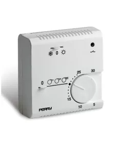 Thermostat intégré pour ventilo-convecteur Perry Electric TEF065/M, 230 V, 50-60 Hz, 5-30 °C, GEW//Vimar