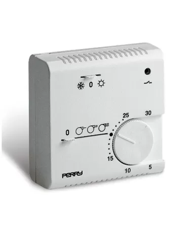 Thermostat intégré pour ventilo-convecteur Perry Electric TEF065/M, 230 V, 50-60 Hz, 5-30 °C, GEW//Vimar