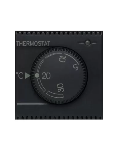 Thermostat électronique Ave 445085 avec bouton, 230 V, 2 modules, couleur gris Tekla