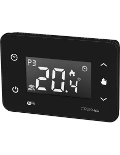Thermostat programmable hebdomadaire Orbis Italia Ob326210 Nexu Noir WiFi mural 230 V
