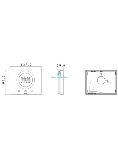 Gewiss GW16971CB Termostato ice bianco