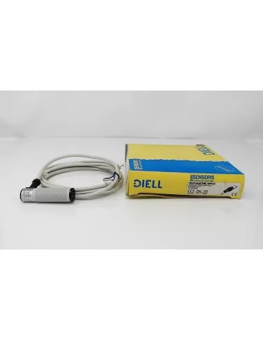 Cellule photoélectrique Diell M18 SN 100 mm 24 Vcc NPN 90° Câble de 2 m SS2//AN-0D