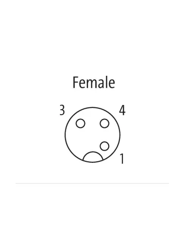 Murr elektronik 7000123812130500 m12 female angled with cable