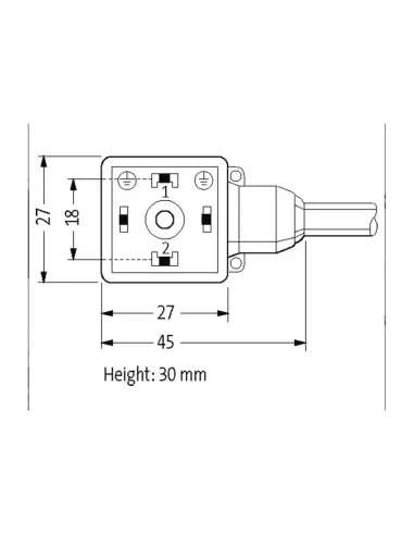 Murr elektronik 7000180212360500 msud connettore elettrov forma a18 mm con cavo