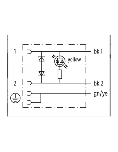 Murr elektronik 7000180212360500 msud electrov connector form a18 mm with cable