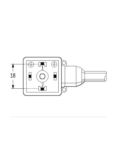 Connecteur électrique Murr elektronik 7000180212360500 msud electrov de forme A18 mm avec câble