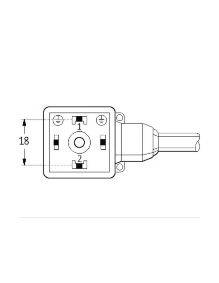 Connecteur électrique Murr elektronik 7000180212360500 msud electrov de forme A18 mm avec câble