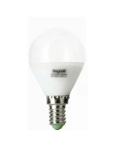 Beghelli 56070 eco sphere LED 5w 230v e14 3000k