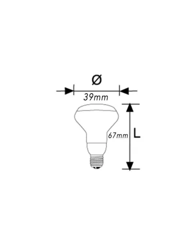 Reflect led r39 e14 3w 220-240v 2700k