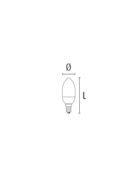 Duralamp cc3735nf deco led up candle e14 5,3w 230v 4000°k