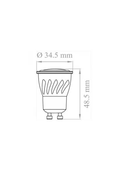 Lampo DIKLED35GU10BF Lampada led 4.5w 230v dia.35mm 6400k